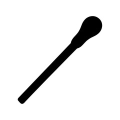 a simple black spoon on a white background illustration