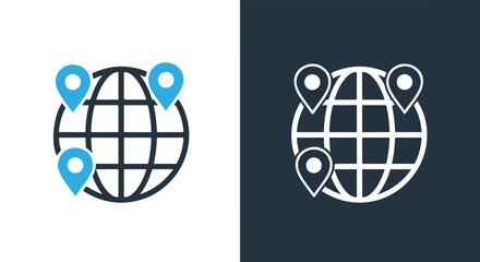 Global connectivity with location pins