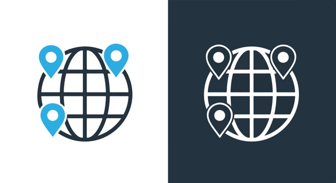 Global connectivity with location pins