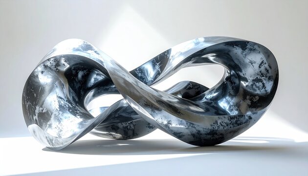 Abstract Infinity Sculpture - A Mesmerizing Dance of Light and Form.