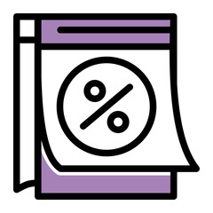 Promotional Schedule Icon from Cyber Monday Icon Collection (Outline Color Lineal Style)