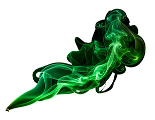 Green Smoke Abstract Shape Formation.