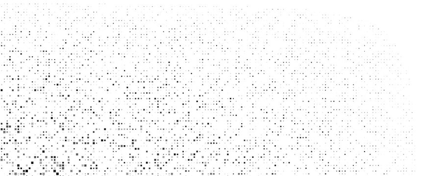 Abstract pixel gradient background. Falling pixels. Broken texture. Abstract vertical gradient halftone. Vector illustration.