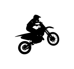 Dirt Bike Rider Performing a Jump