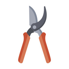 Pruning Shears Flat Colored Icon for Garden Maintenance Plant Trimming and Cutting Tools