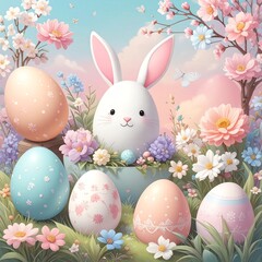 Osterei als Osterhase - Fr&uuml;hling