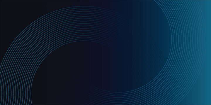 blue geometric abstract background overlapping layers on bright space with line effect decoration. Circle style concept modern graphic design element for banner, flyer, card. vector