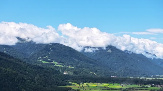 Rolling clouds time laps in the Alps, Austria Nassfeld