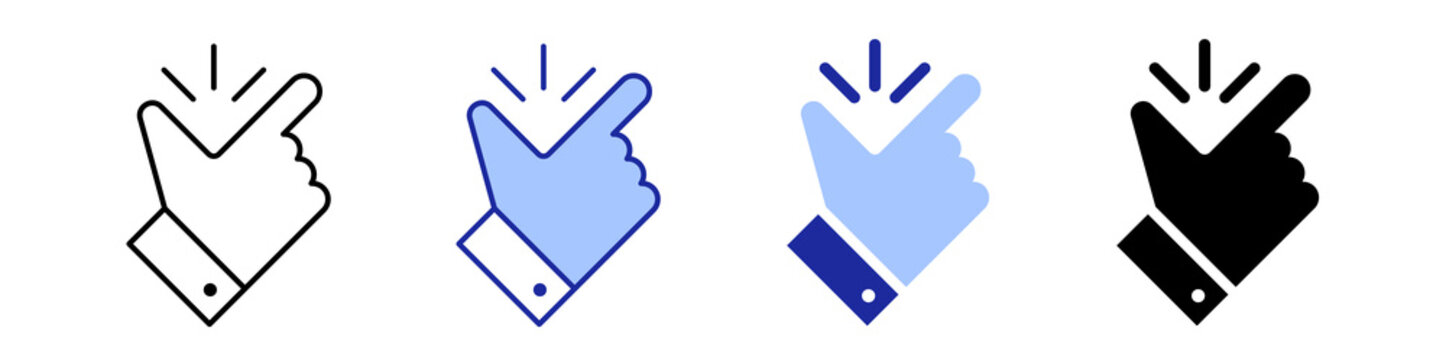 Snap of fingers icon vector. easy actions and satisfying results symbol. vector illustration