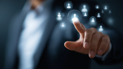 HR KYC technology concept digital identity verification candidate approval interface ideal human resource management recruitment know your customer authentication process