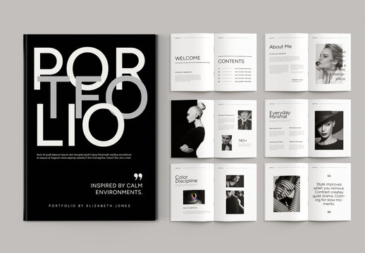 Minimal Editorial Portfolio Magazine Layout