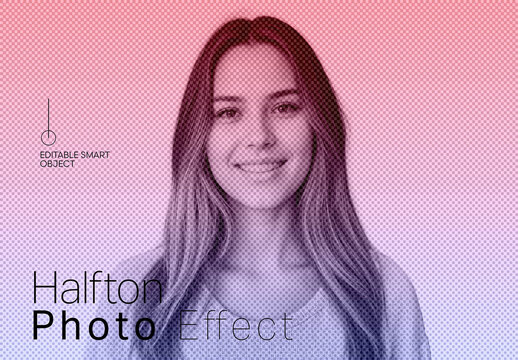 Halfton Photo Effect