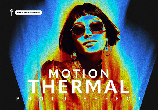 Motion Thermal Photo Effect Mockup