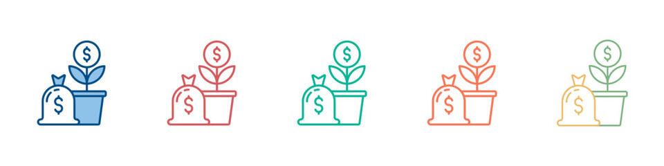 Investment Icon Set Multiple Style Collection 