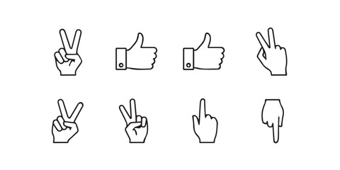 hand with hand gestures