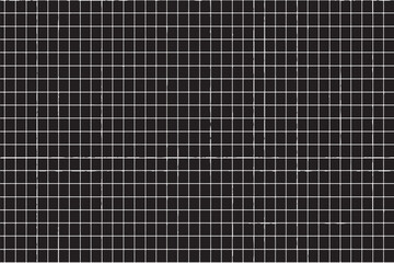 Distressed White Grid Pattern on Black Background - Grunge Textured Graph Paper Overlay