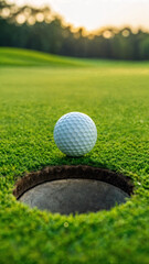 golf ball and hole