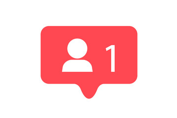 vector Follower notification clip art isolated on transparent background