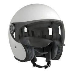 White Motorcycle Helmet with Black Interior.