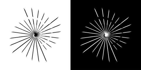 Dynamic abstract spiral sound wave rhythm lines. Circular spiral sound wave rhythm of lines. Circular futuristic abstract lines, black and white background.	