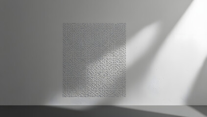 Arched Cutout Artistry: Center Panel with Intricate Lattice and Surrounding Shadowed Panels