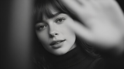 Obraz premium Woman with dark hair