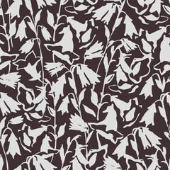 Beautiful floral seamless pattern. Cute natural background with wild meadow flowers. Hand drawn grunge wildflowers wallpaper. Simple daisy vector print for spring textile, fabric design