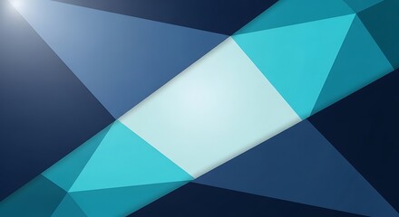 Dark blue geometric polygon shapes with bright diagonal highlight