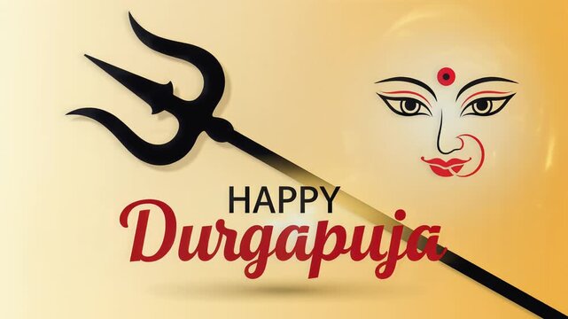 Happy Durga Puja Festival Background Maa Durga Goddess Hindu India