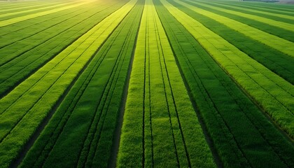 Weitl&auml;ufige gr&uuml;ne Agrarlandschaft aus der Luft
