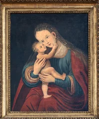 Fotobehang Jezus Christus SALZBURG, AUSTIRA - SEPTEMBER 7, 2025:  The painting of Madonna  in the church Andrea kirche by unknown artist  © Renáta Sedmáková