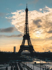 Eiffel Tower in Winter, Paris