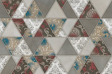 Artistic marble tile illustration featuring bold vein. Large patterned slab. 3D Rendering. Mockup. 3D Illustrations