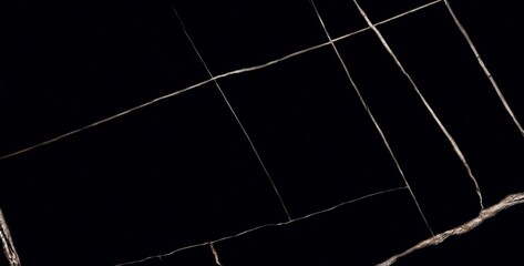 Glossy black marble slab illustration featuring soft, silver flowing veins and natural stone texture. Mockup. 3D Rendering. 3D Illustrations