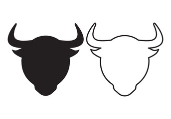 vector illustration of a bull