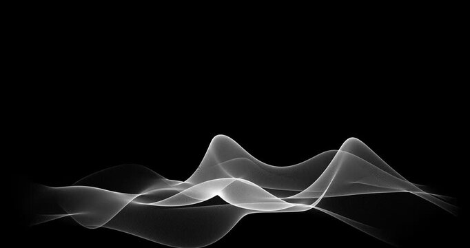 The abstract surface waves like an ocean or a piece of fabric swept up by a gentle breeze. Rhythmic curves create a sense of fluidity and movement.