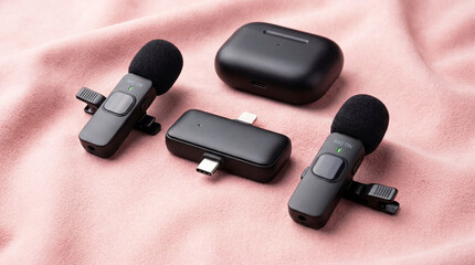 Professional Dual Channel Wireless Mic for Video Recording and Interviews, Active Noise Cancelling