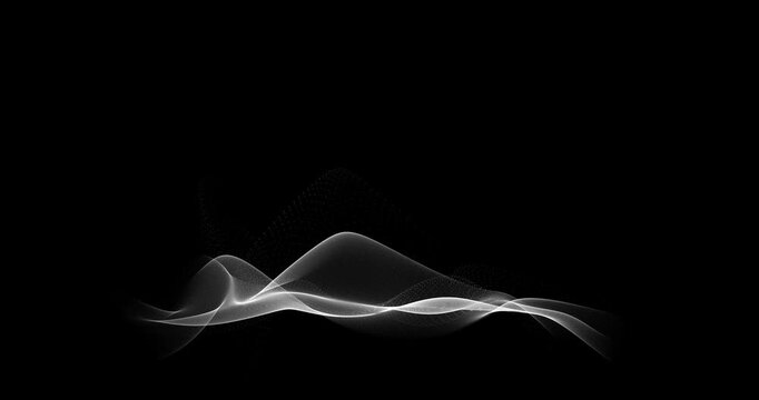 The abstract surface waves like an ocean or a piece of fabric swept up by a gentle breeze. Rhythmic curves create a sense of fluidity and movement.