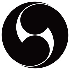 家紋です。右二つ巴といいます。