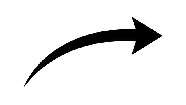 Black curved arrow pointing right