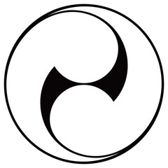 家紋です。石持地抜左二つ巴といいます。