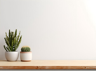 Cactus and succulents on white backround