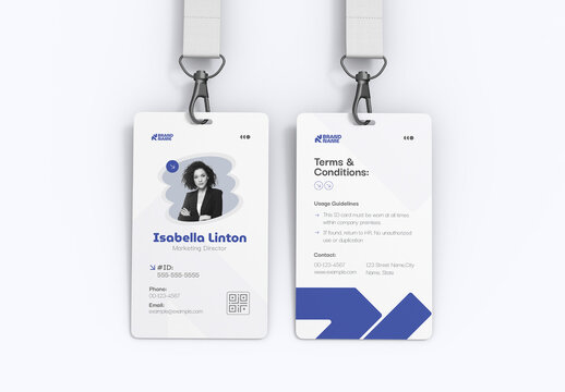 Modern Corporate Office Employee ID Card Design