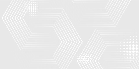 Obraz premium Grey abstract background with white lines. Geometric stripe line art design. Minimal lines pattern. Modern futuristic concept. Suit for presentation, cover, banner, website, business