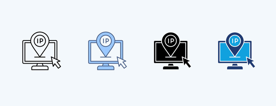 Ip Address Multiple Icon Illustration Vector