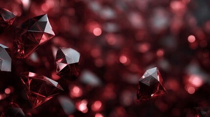 shiny ruby precious stones texture concept with copy space