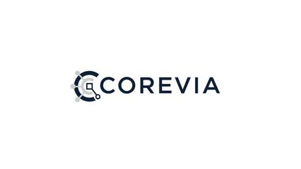 Corevia Logo Design on White Background.
