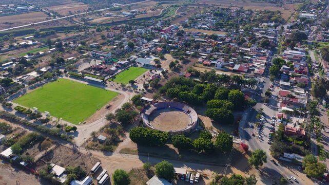 Santa Mar&iacute;a del Tule seen from above, Oaxaca, Mexico