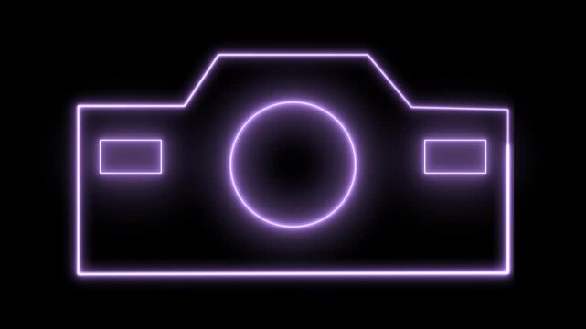 Camera recording click and technology camera icon