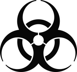 Biohazard symbol warning sign
